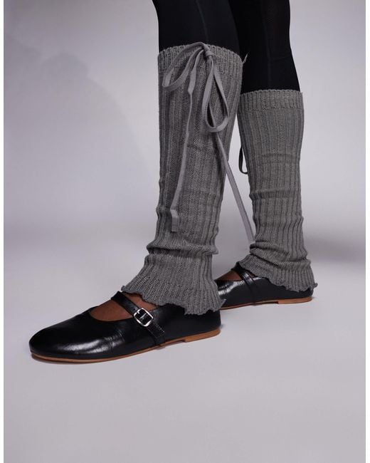 Kaiia Gray Exclusive Bow Detail Leg Warmers