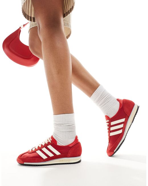 Sl 72 og - baskets - rouge et crème Adidas Originals en coloris Red