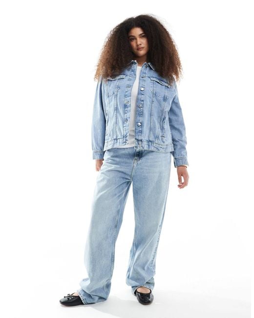 ONLY Blue Oversized Denim Jacket