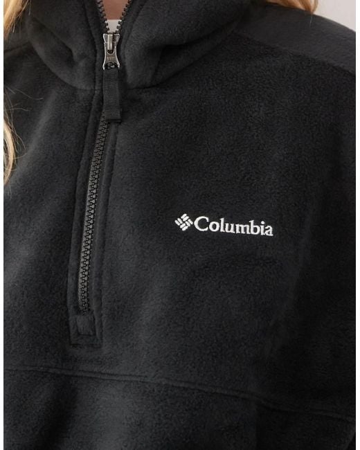 Columbia Black Brushy Bay Half Zip Fleece
