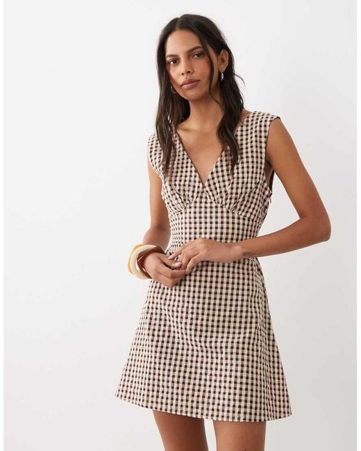 ASOS White V Neck Mini Dress