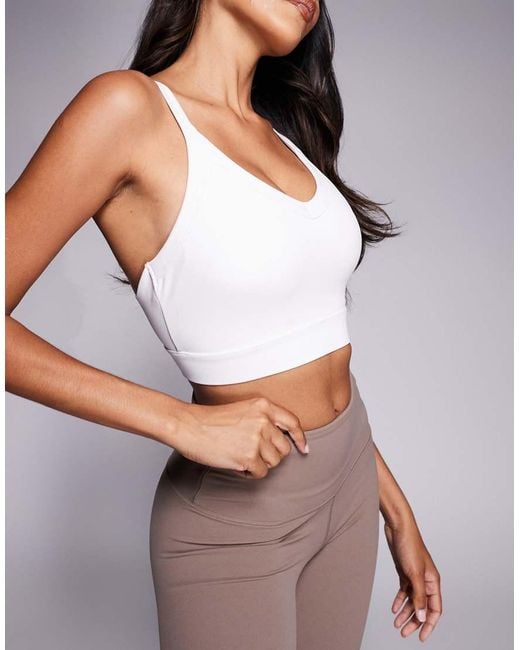 4505 Gray Fuller Bust Icon Active Medium Support Sports Bra With Removable Padding And Adjustable Straps