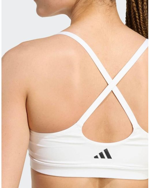Adidas Originals White All Me Light Support Bra