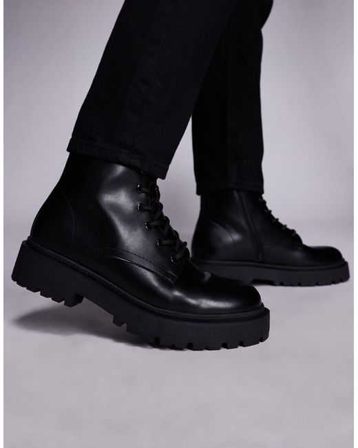 ASOS – schnürstiefel in Black für Herren