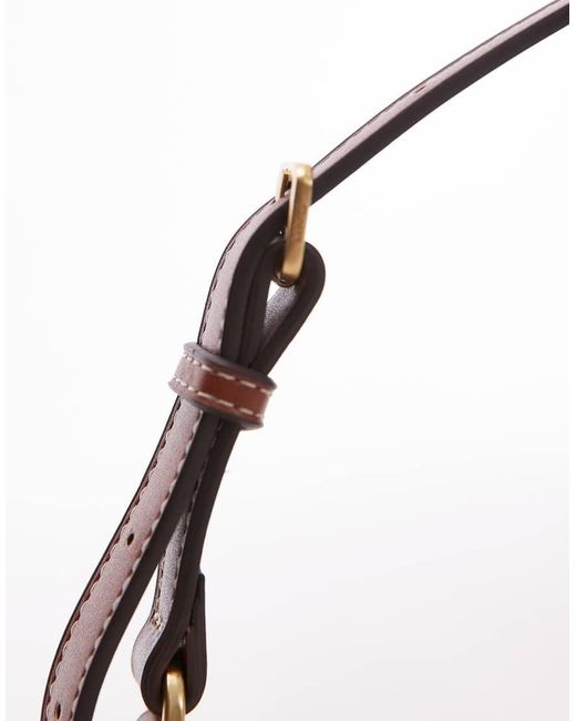 Mango Brown Classic Cross Body Bag