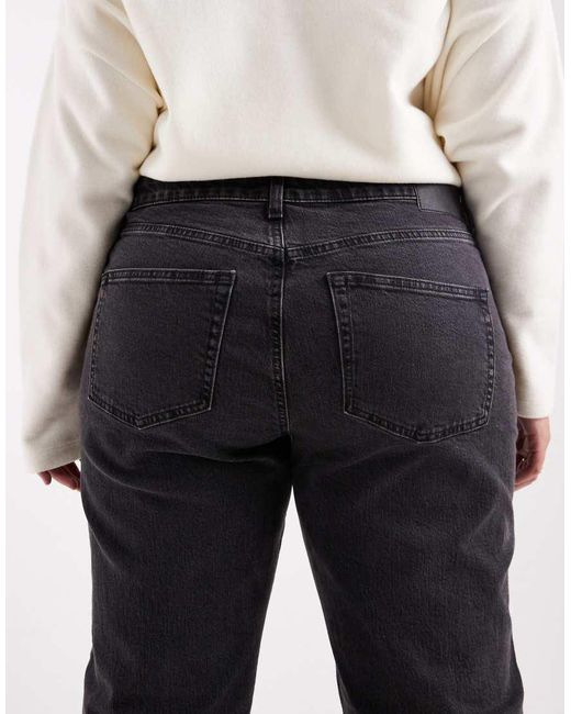 ASOS White Asos Design Curve Comfort Stretch Straight Leg Jeans