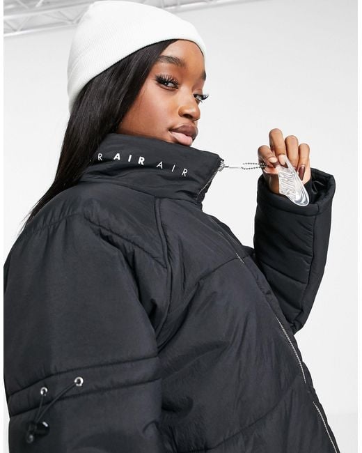 nike air cropped padded synthetic jacket