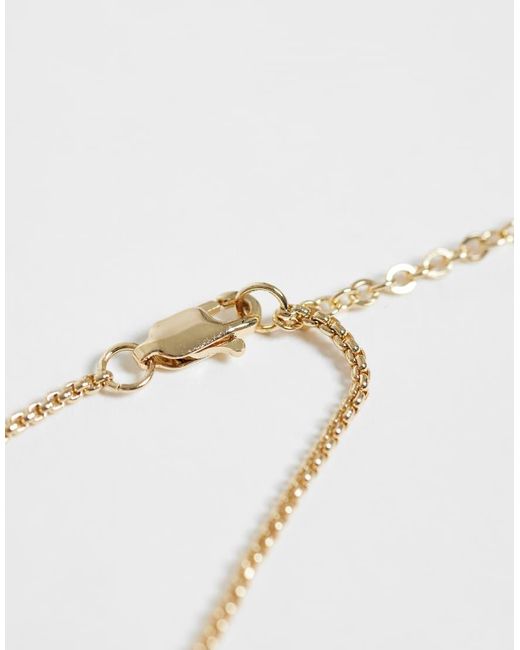 ASOS Metallic Enamel Rose And St Chris Double Pendant Necklace for men