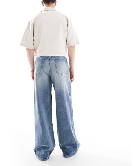 Cotton On Blue Super baggy Jeans for men