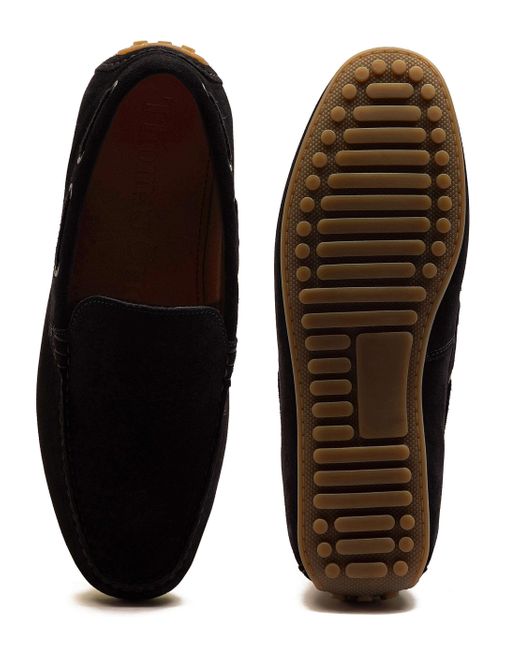 Duval - mocassins casual à enfiler en cuir et daim Thomas Crick pour homme en coloris Black