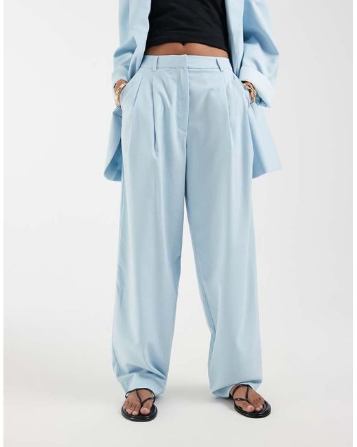 ASOS Blue Tailored Tapered Pants