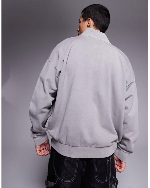 HUGO – nombos – locker geschnittenes sweatshirt in Gray für Herren