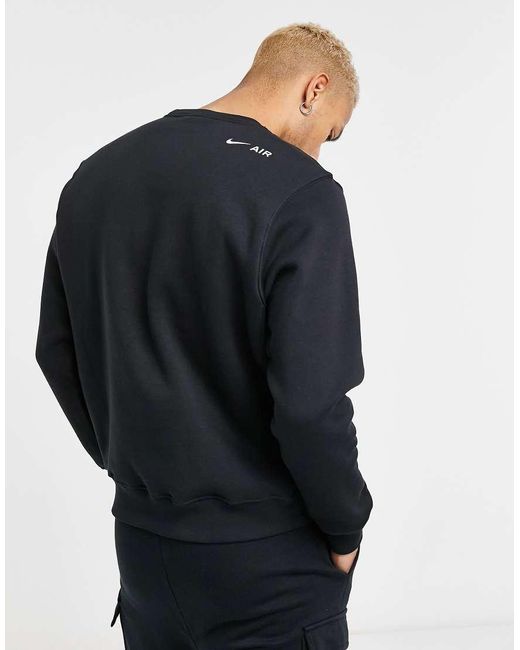 Nike Air Print Pack Crew Neck Sweat in Black for Men Lyst UK