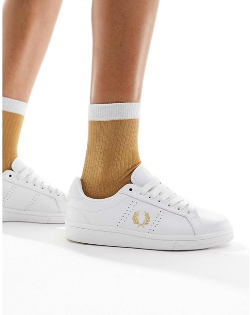 Fred Perry White – leder-sneaker
