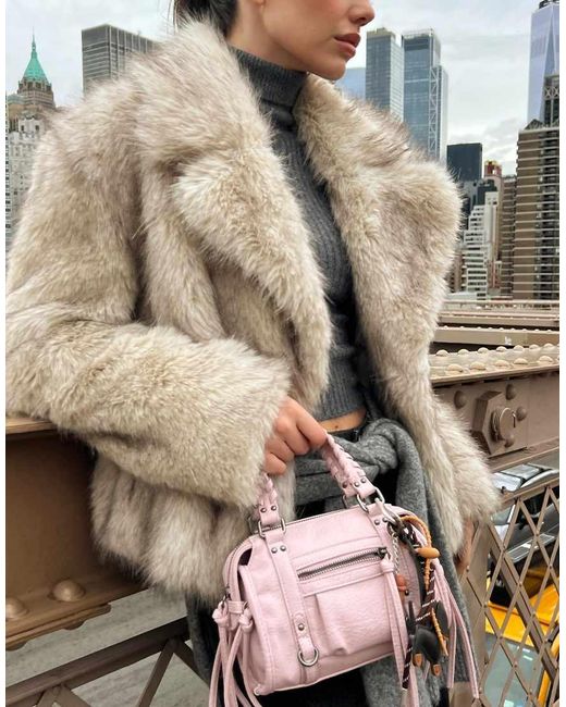 Bershka Pink Mini Bowling Bag