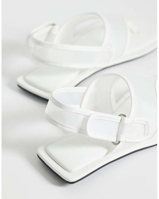 ASOS White Francine Mesh Slingback Sandals