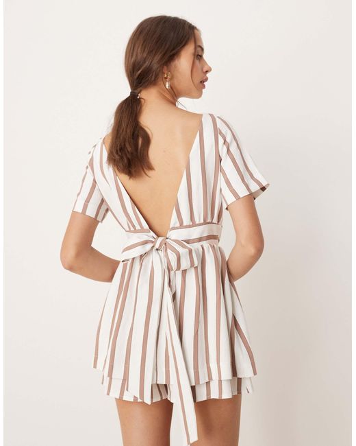 ASOS Brown – zweilagiger playsuit