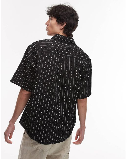Drewe - chemise manches courtes à rayures et motif cœur Carhartt pour homme en coloris Black