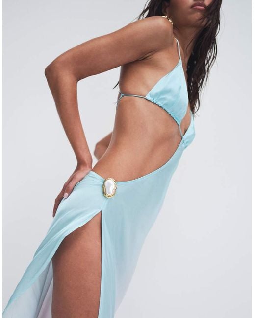 Cin Cin White Villa Moonstone Cut Out Maxi Dress
