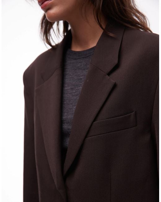 ARKET Brown Wool Tailored Blazer
