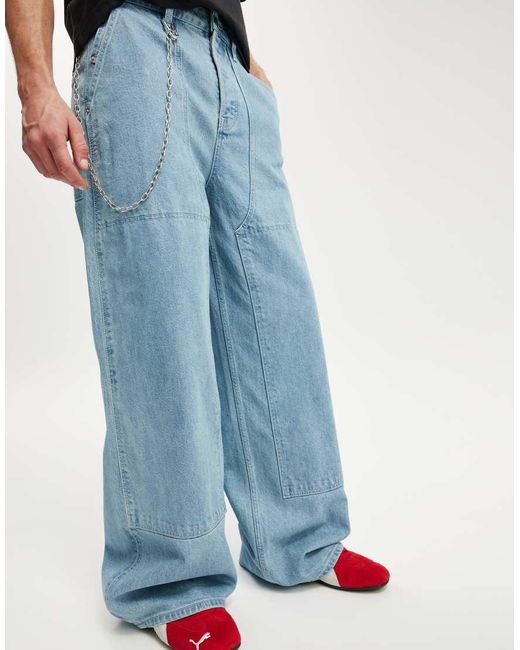Cotton On Blue Cotton On Super Baggy Balloon Jean for men