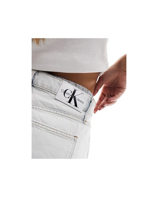 Calvin Klein White – maxi-jeansrock