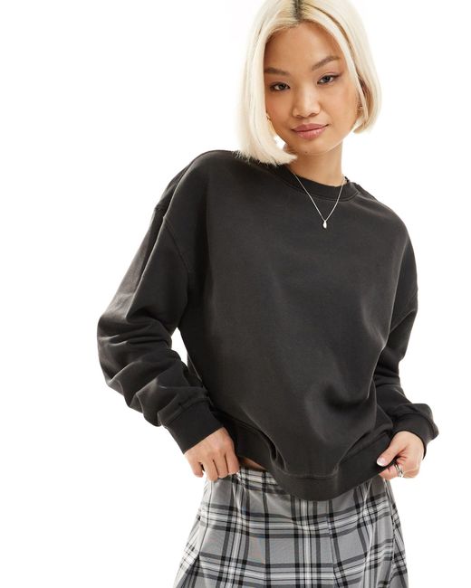 Weekday Black Essence Standard Sweatshirt