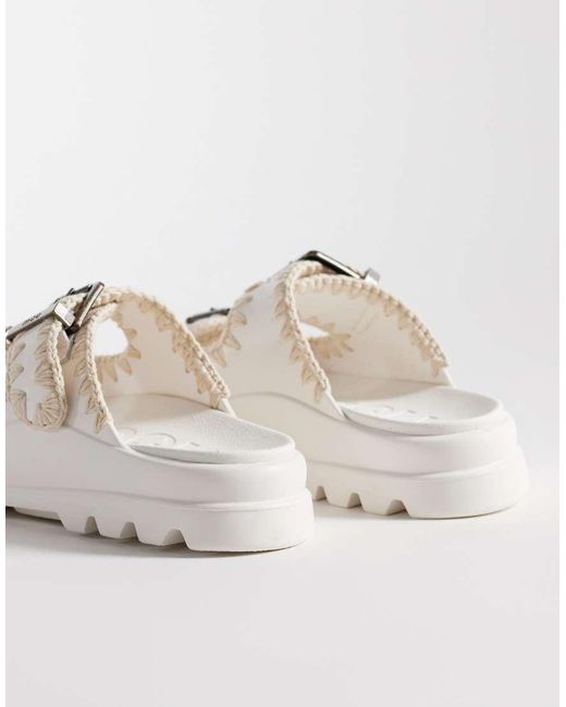 Mou Natural Eva Two Buckle Sandals