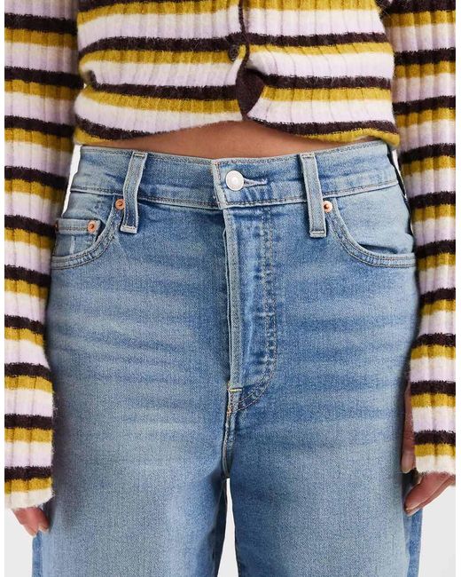 Levi's Blue Ribcage Straight Ankle Jeans