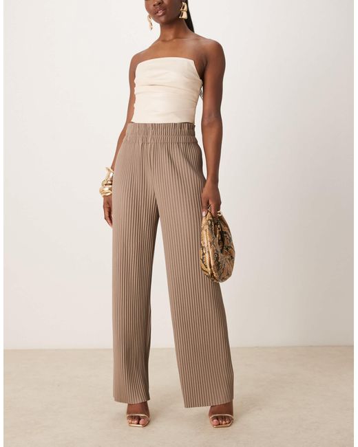 Y.A.S Natural – plissierte hose