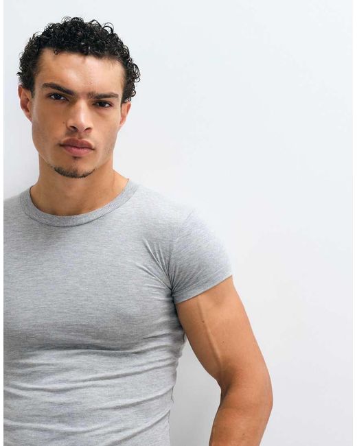 Collusion Blue Shrunken Tshirt for men