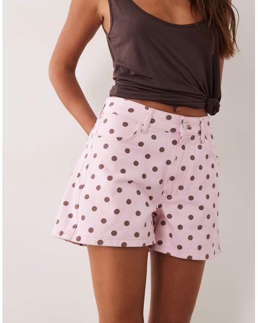 Miss Selfridge Pink Denim Short