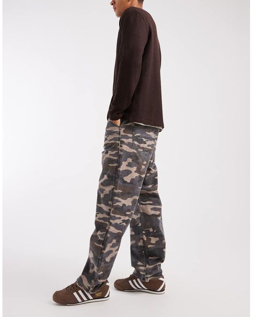 Jack & Jones Black Alex baggy Workwear Camo Pants for men