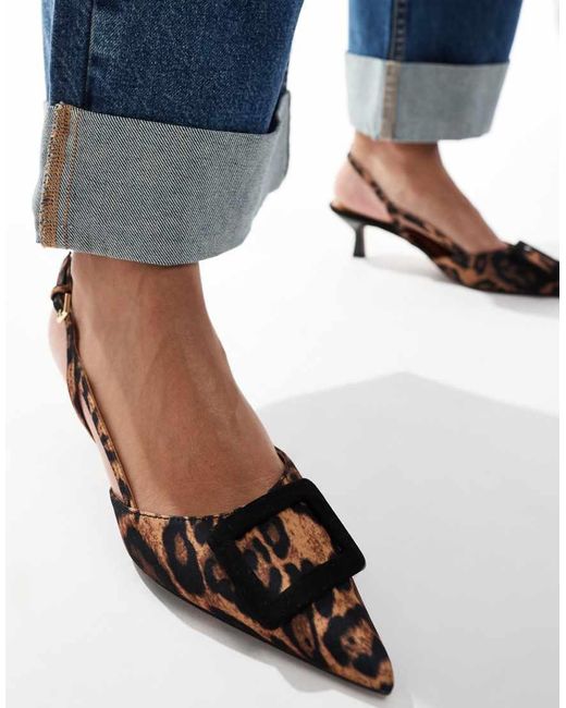 River Island Blue Slingback Heel