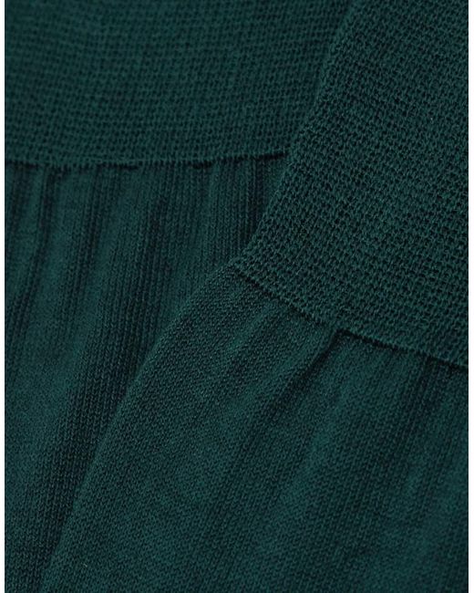 Intimissimi Green Short Sateen Cotton Lisle Socks for men