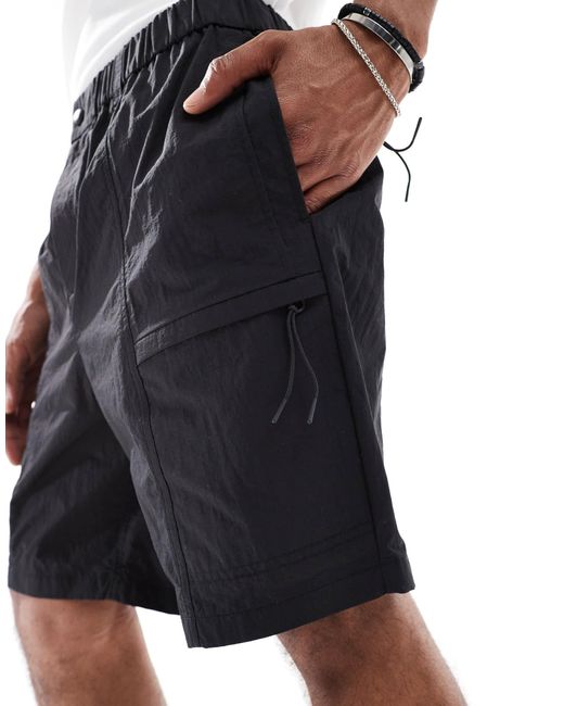 New Look Blue Tech Zip Short for men