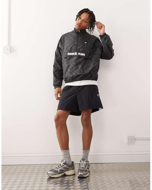 Nike Black Air Woven Half Zip Jacket for men