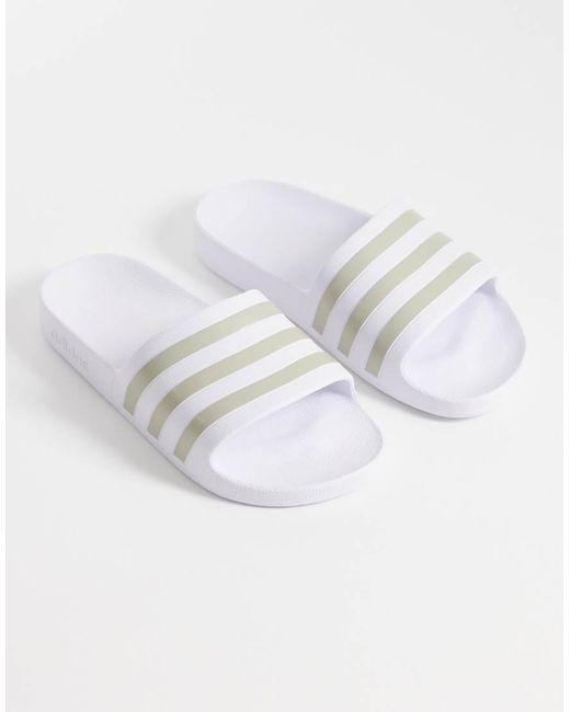 Adidas Originals Black Adidas Training Adilette Aqua Slides