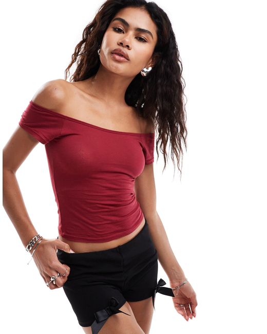 Motel Red Charya Off The Shoulder Top