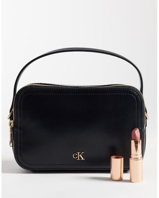Calvin Klein Black Camera Bag With Cross-body Strap