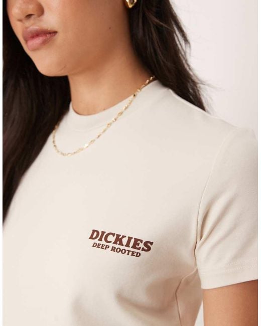 Dickies Blue Sunflower Graphic Back Print Baby Tee