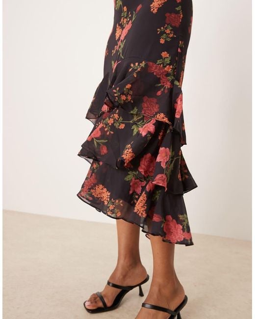 ANAYA Natural Ruched Sleeve Midi Dress