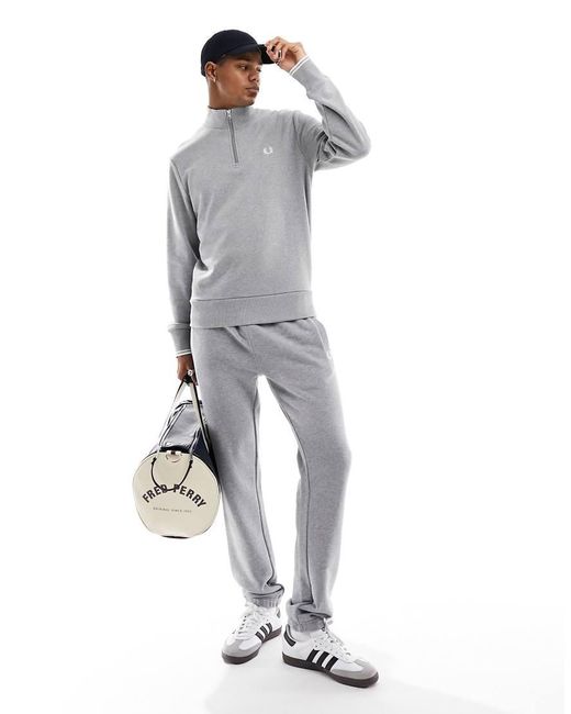 Fred Perry White Loopback Sweatpants for men