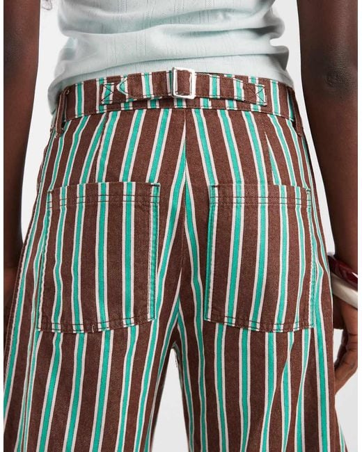 ASOS White Horseshoe Pants With Tab Waist Detail