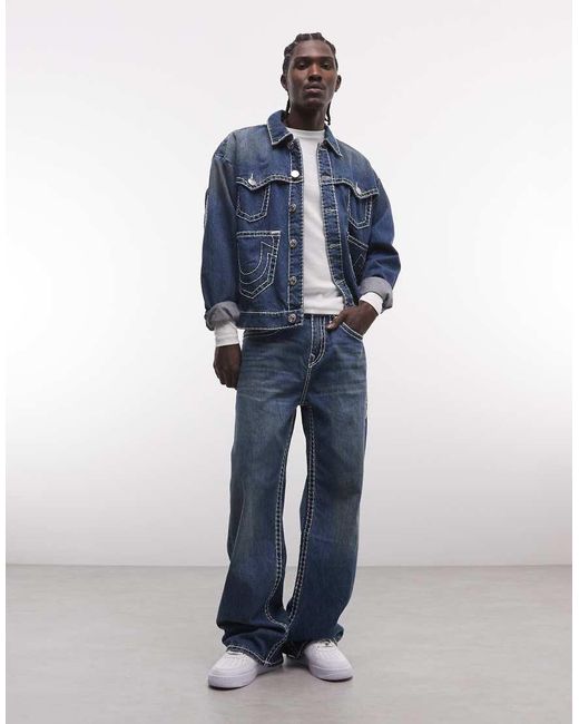 True Religion Blue Vinny Ultra baggy Denim Jeans for men
