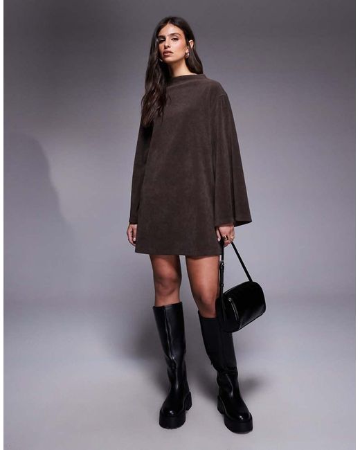 ASOS Gray Cocoon Sleeve Cord Mini