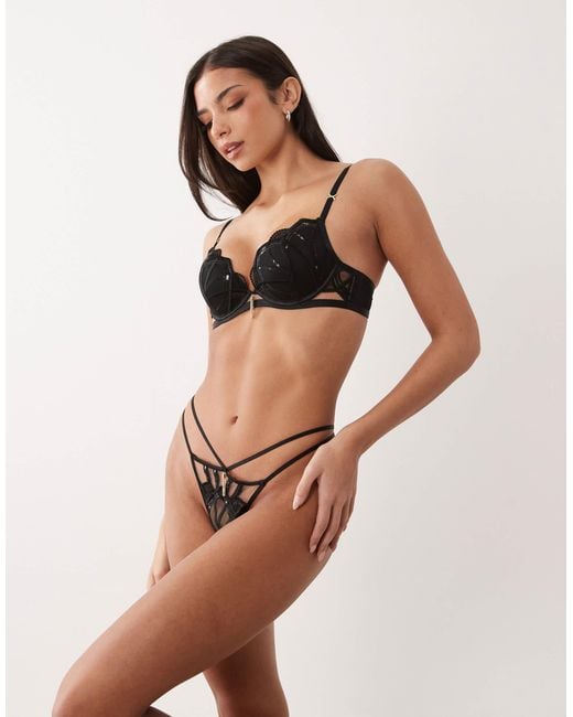Ann Summers Black Desiring Decadence String Thong