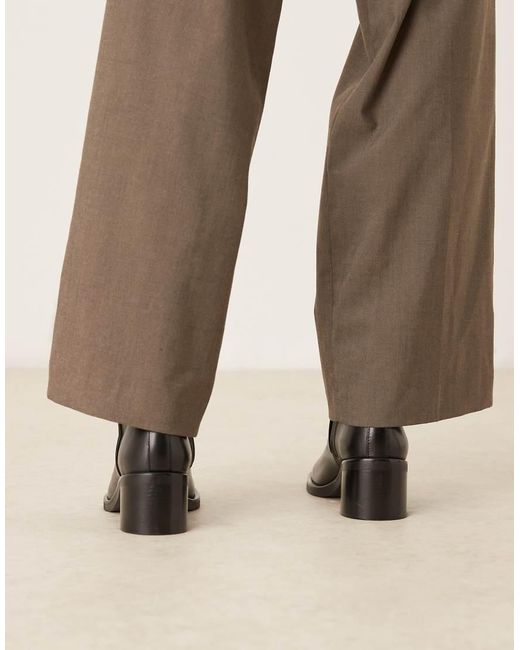Calvin Klein Natural Block Heel Pointy Boots