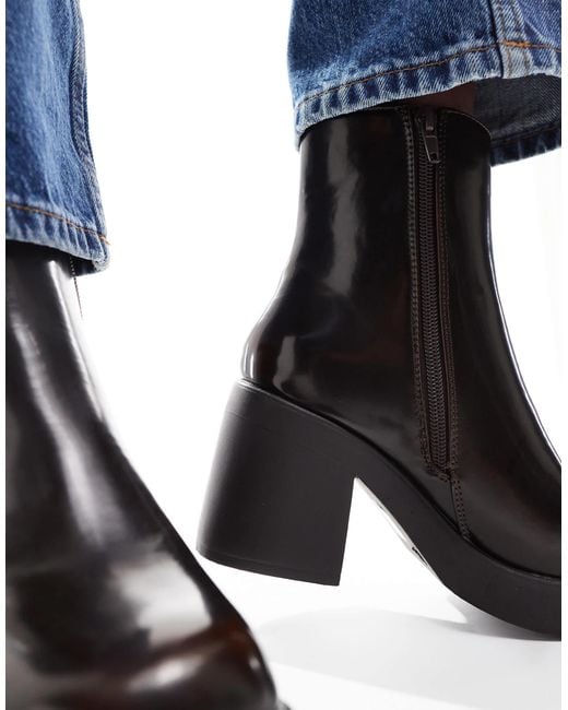 SEQWL Blue Audi Chunky Ankle Boots
