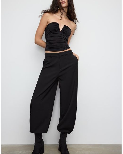 Stradivarius Blue Balloon Dress Trousers
